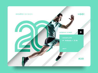 #20 20 brand card logo run running sport