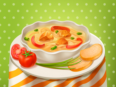 chicken soup bread cook dinner dish onion soup tasty tomato