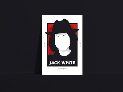 Jack White Poster artist branding illustration illustrator most wanted music portrait poster art posters vector wanted