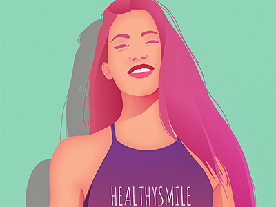 HEALTHYSMILE fitness healthy illustration portrait vector