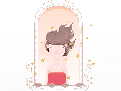 Princess character illustration vector