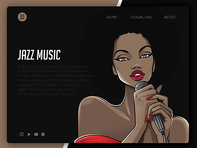 JAZZ MUSIC illustration ui vector