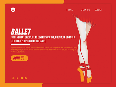 Ballet illustration ui vector web