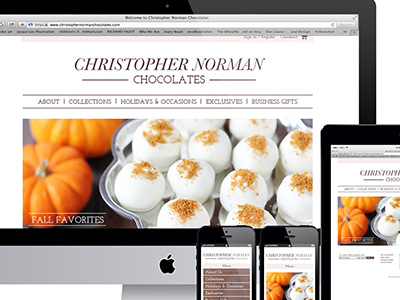 Responsive web design branding chocolate rebranding wed design