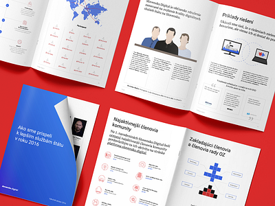 Slovensko.Digital annual report annual digital graph icons illustration info it layout report typography