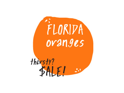 Oranges drawn florida orange typeface