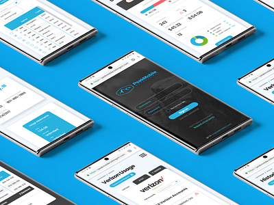 Dashboard Mobile Designs bank billing blue dashboard finance ui design