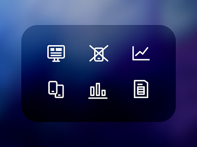 Icons condensed icons illustration small ui ux