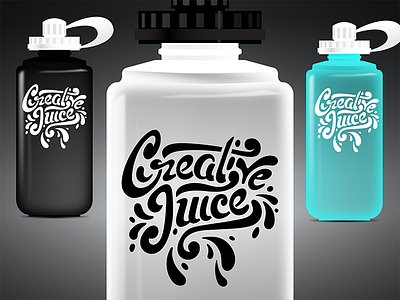 Creative Juices Bottle Design bottle creative creative juices hand lettering juice promotional stationery typography