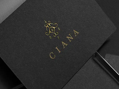 Ciana Logo branding business cards chandelier hand drawn logo logodesign luxury typography