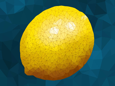 Low-Poly Lemon! citrus fruit lemon low poly low poly lowpoly lowpolyart lowpolygon polygon polygon art polygonal polygons triangles
