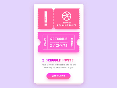 2 Dribbble Invite