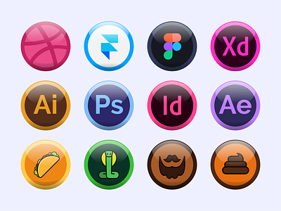 Skeumorphic Icons adobe button design dribbble figma framer icons icons pack illustration skeumorphic vector