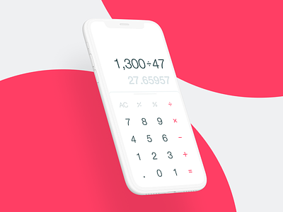 Calculator App Light app calculator design ios iphone light mobile ui ux white