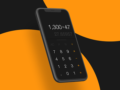 Calculator App Dark app calculator dark design ios iphone mobile mode ui ux