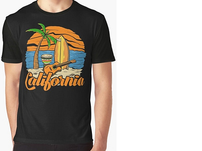 California Surf Retro Vintage-4 california surf retro vintage design graphic design illustration