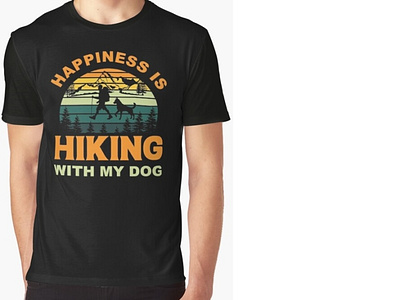 Hiking With My Dog design graphic design hiking with my dog illustration