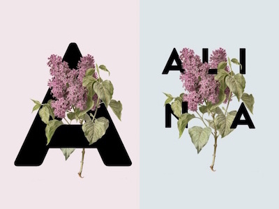A is for Alina botany graphicdesign typeface