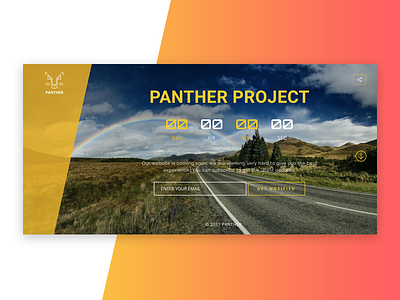 Panther Coming Soon coming soon countdown html template one page panther themeforest