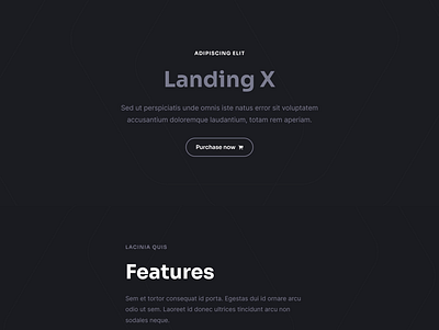 Landing X carrd design landing page nocode template website