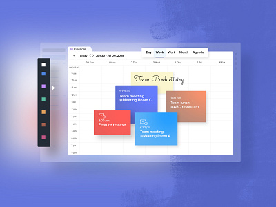 Calender Schedule Concept abstract design app calendar calendar ui colorful colors concept creative dailyui landing page ps saas typography ui