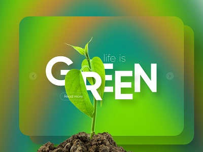 Nature love Life is Green blog colorful creative landing page design landingpage landscape nature typography ui ui designs