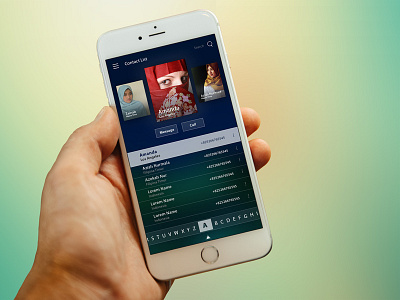 Contact List UI contact iphone list mobile ui