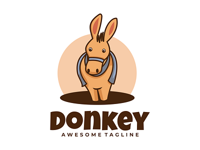 Donkey Mascot Style illustration