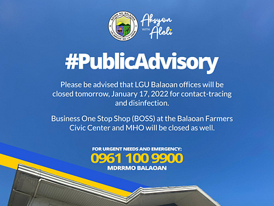 Social Media - Public Advisory Sample