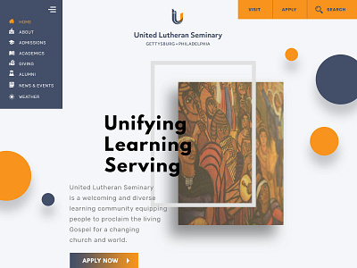 Graduate School Design Concept graduate school theology university user experience user interface design visual design web design website