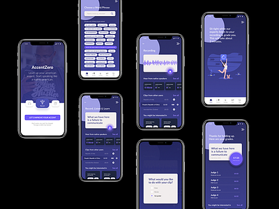 Accent Training App (Designed in Figma) accent training american accent app ui app ux language learning mobile app training app ui ux