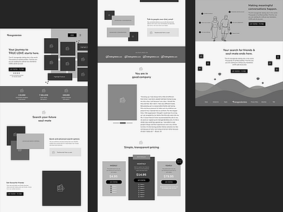 Home Page Wireframe - Transgender Dating Website dating home page landing page lgbtq social transgender user experience ux ux design website wireframe wireframe design wireframe page