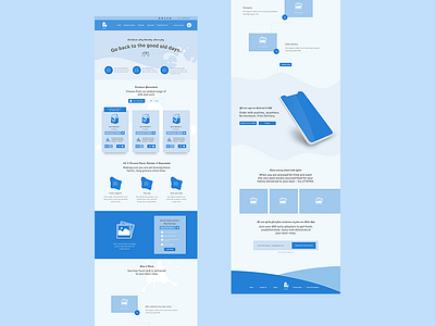 Dairy Landing Page Wireframe