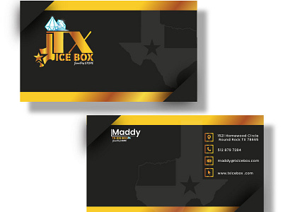 TX Ice Box Business Cards brand branding business card design logo