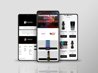 Vape Shop - Mobile App Design 3d branding creative design flower graphic design illustration logo ui uidesign ux uxdesign vape webdesign