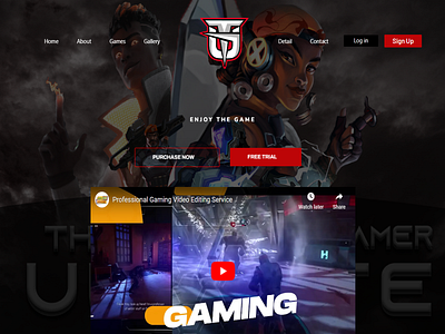 The Ultimate Gamer - Gaming Landing Page Website design gamer gaming app gaming website homepage landing page mobile gaming money ui ux web web design website website design