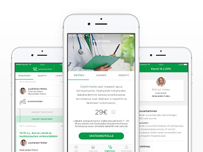 Mehiläinen customer application app healthcare ios ux
