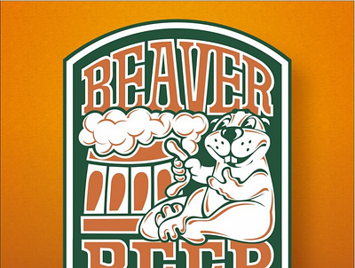 Character for the "BEAVER BEER" beer bottling line autobranding branding character design design graphic design illustration logo