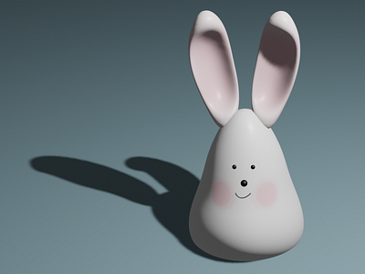 Bunny 3d blender character graphic design