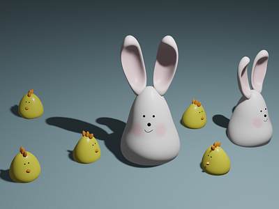 Easter Animals 3D