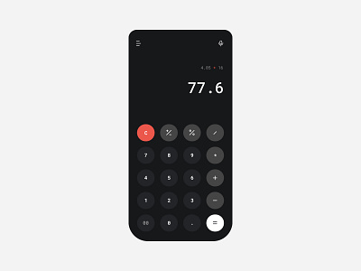 🤓Calculator calculator clean dark ui mobile mobile ui simple uiux user interface user interface ui
