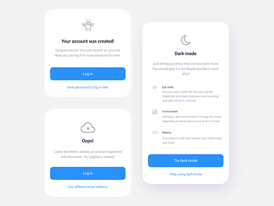 Notifications app button dark mode design system form icon light login logo mobile mobile app notification overlay popup registration ui uiux userexperience userinterface ux