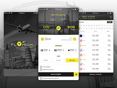 Flight Booking App flight booking app search fares ticket booking uiux