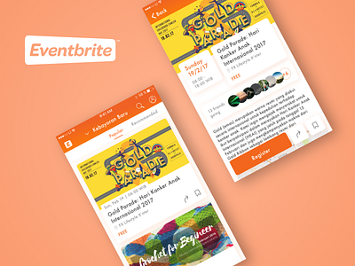 Discover - Eventbrite Redesign app detail event detail eventbrite events feed redesign travel ui
