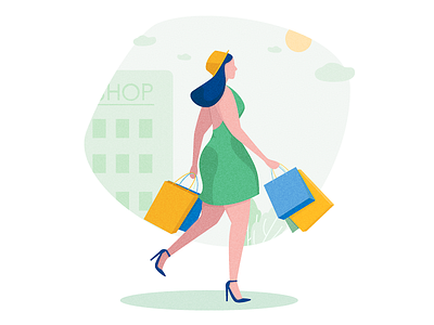 Shopping colors graphic illustration vector