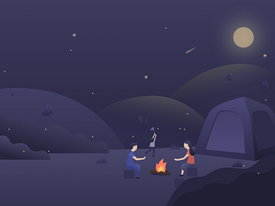 camping graphic illustration ui vector