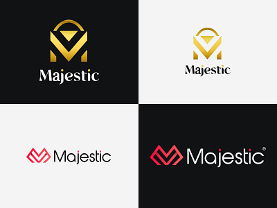 Majestic Logo brand branding design graphic design logo luxury m majestic typography