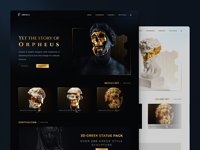 Orpheus - Artist Portfolio Landing Page