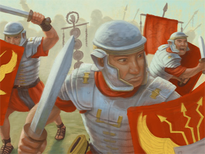 Battle Ready - Work In Progress #2 armor battle ephesians illustration kids painting roman shield soldier spiritual sword warrior