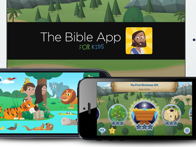 The Bible App for Kids - Launches tomorrow! animals animation app bible characters color illustration interactive kids stories vector